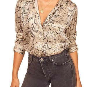 Reformation Sky Silk Top